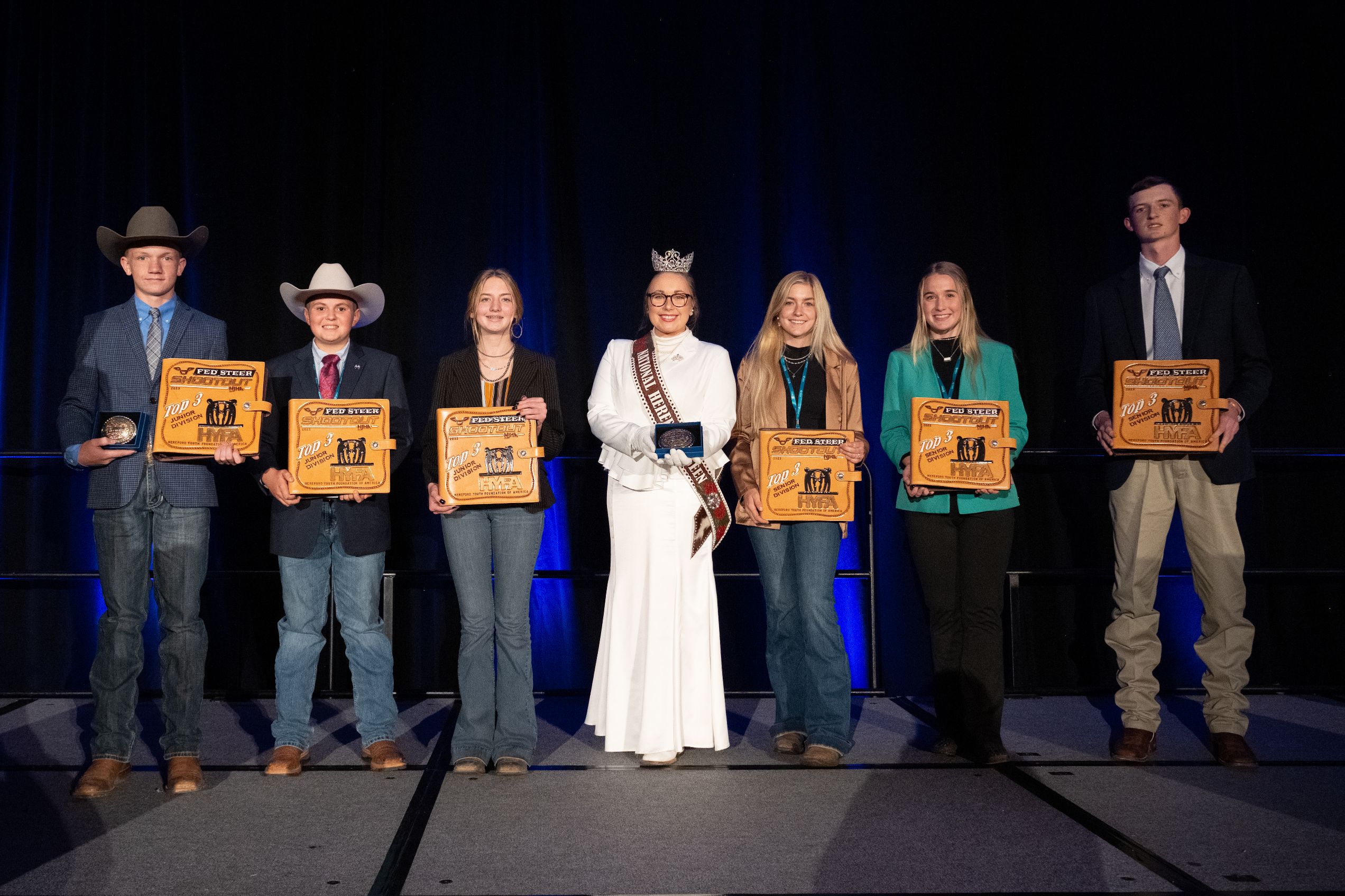 Contestants of the Year and Winners in the 2023 NJHA Fed Steer Shootout Recognized in Kansas City