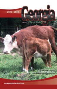 The cover of the Georgia calf magazine with a Hereford calf.