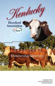 The cover of the Kentucky Hereford Association membership directory.