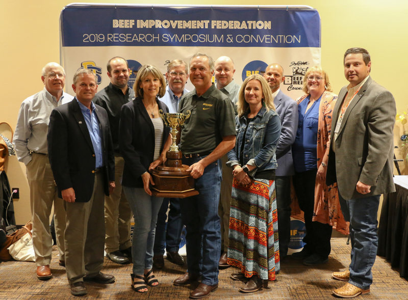Tracey and Bruce Mershon, Mershon Cattle LLC, received the BIF 2019 Commercial Producer of the Year award.