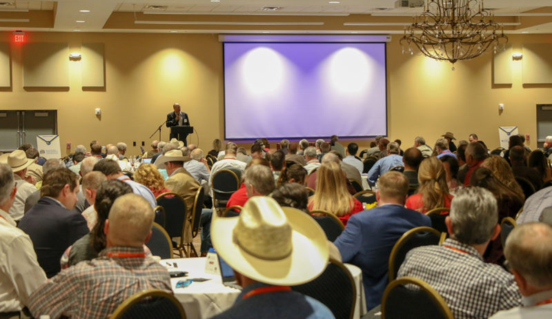 Kevin Schultz, Haviland, Kans., shares the value of capturing data and integrating that information into production practices following the Wednesday morning sessions at the 2019 BIF convention.