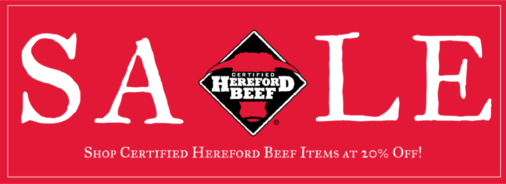 Certified Hereford Beef Merchandise Sale