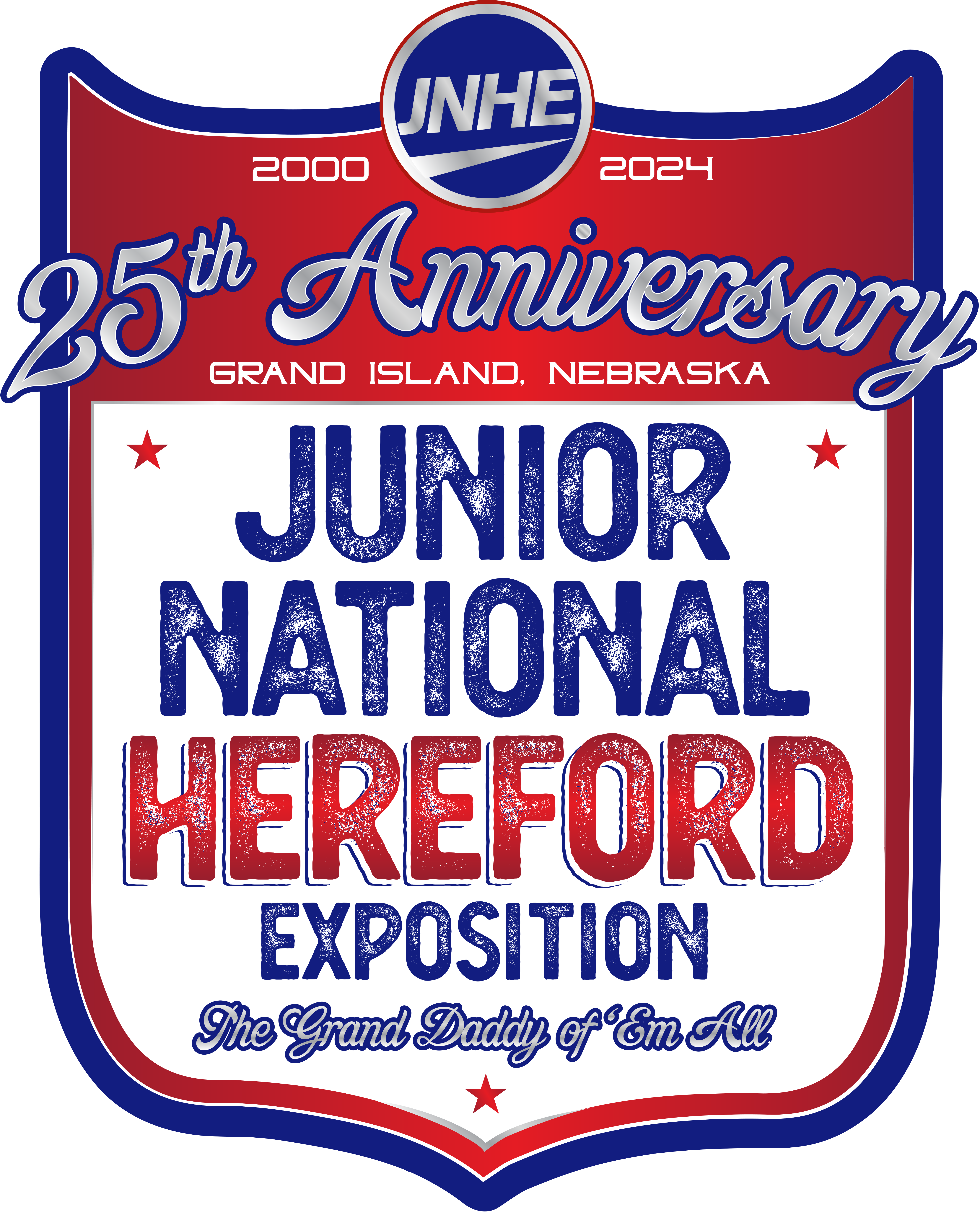 The 25th anniversary junior national herford exposition logo is a stunning representation of the event's rich history and accomplishments. It captures the essence of the junior herford community with its vibrant colors and intricate